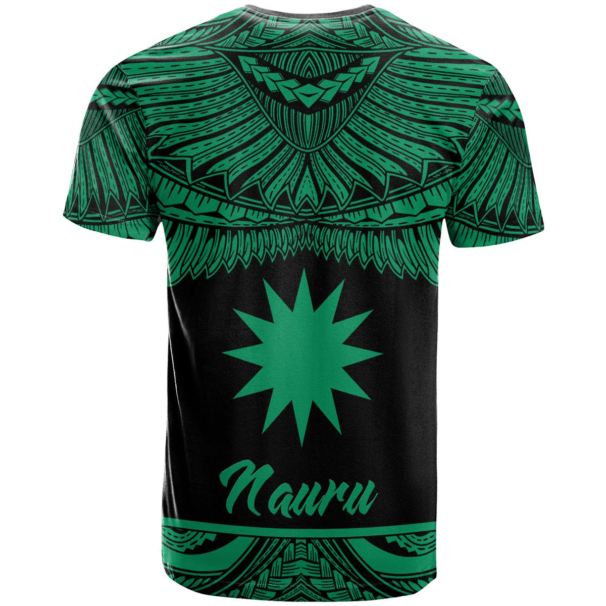 Nauru Polynesian T Shirt Nauru Pride Green Version - Polynesian Pride
