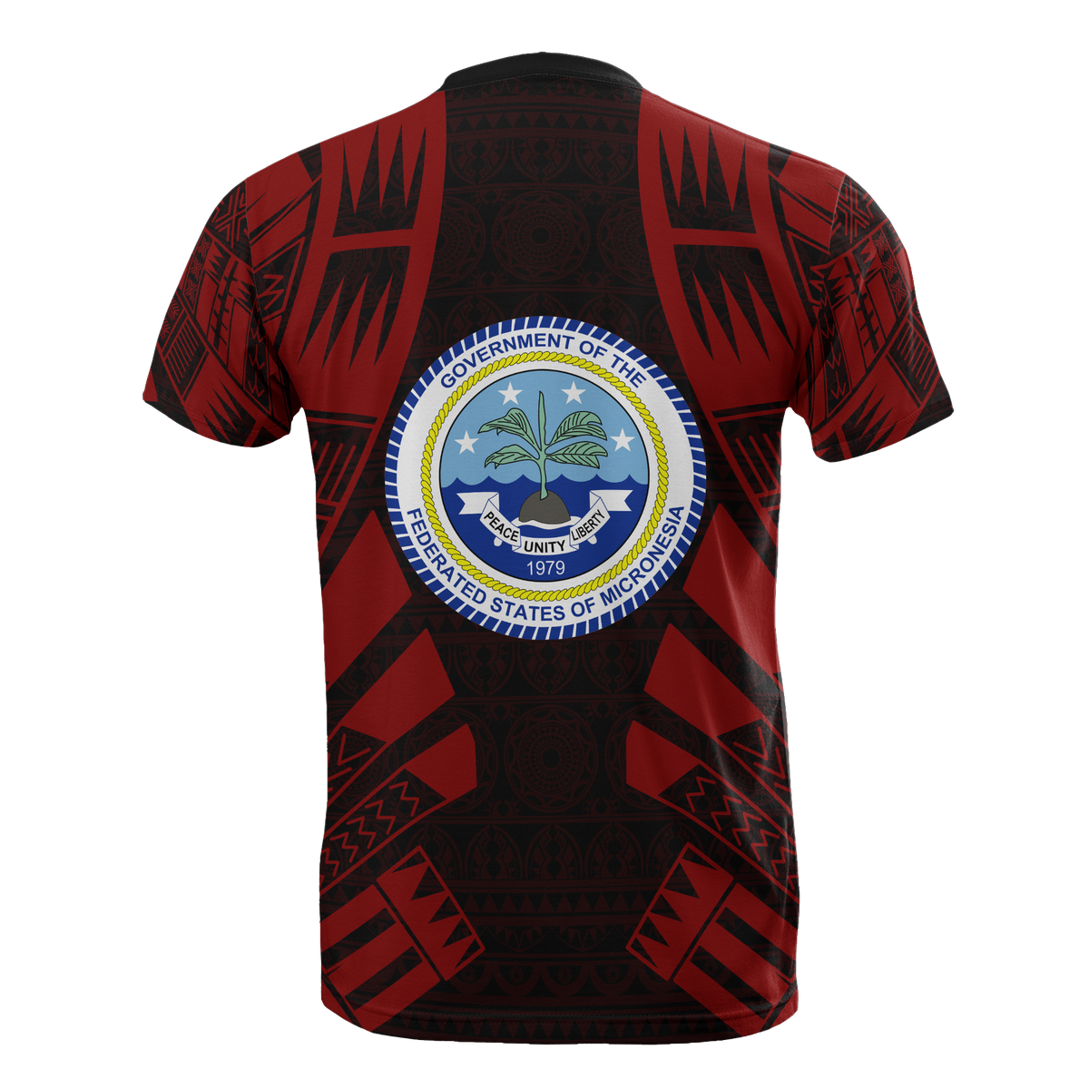 Federated States of Micronesia T Shirt F S M Seal Polynesian Tattoo Red Style - Polynesian Pride