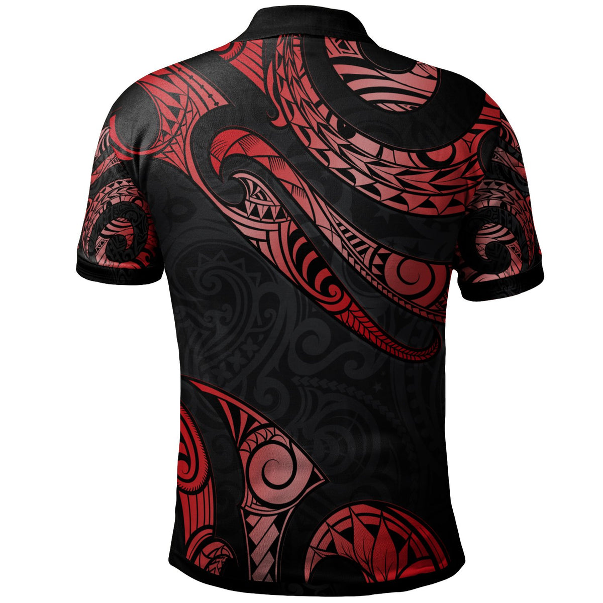 Cook Islands Custom Polo Shirt Polynesian Tattoo Red Version - Polynesian Pride