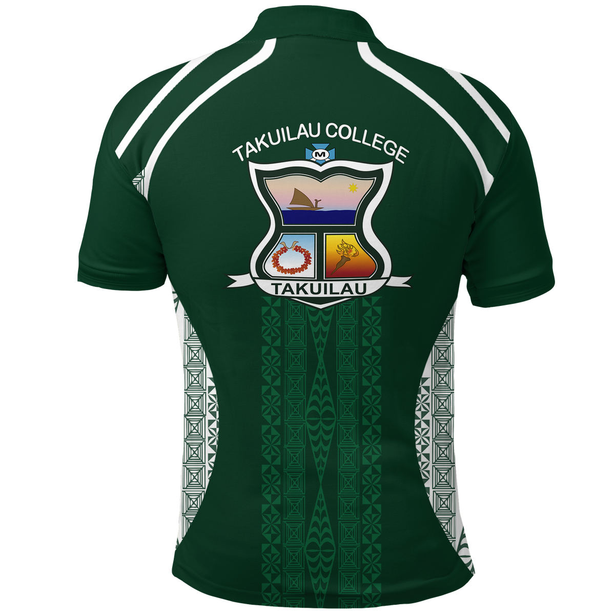 Takuilau College Tongan Patterns Polo Shirt LT12 - Polynesian Pride