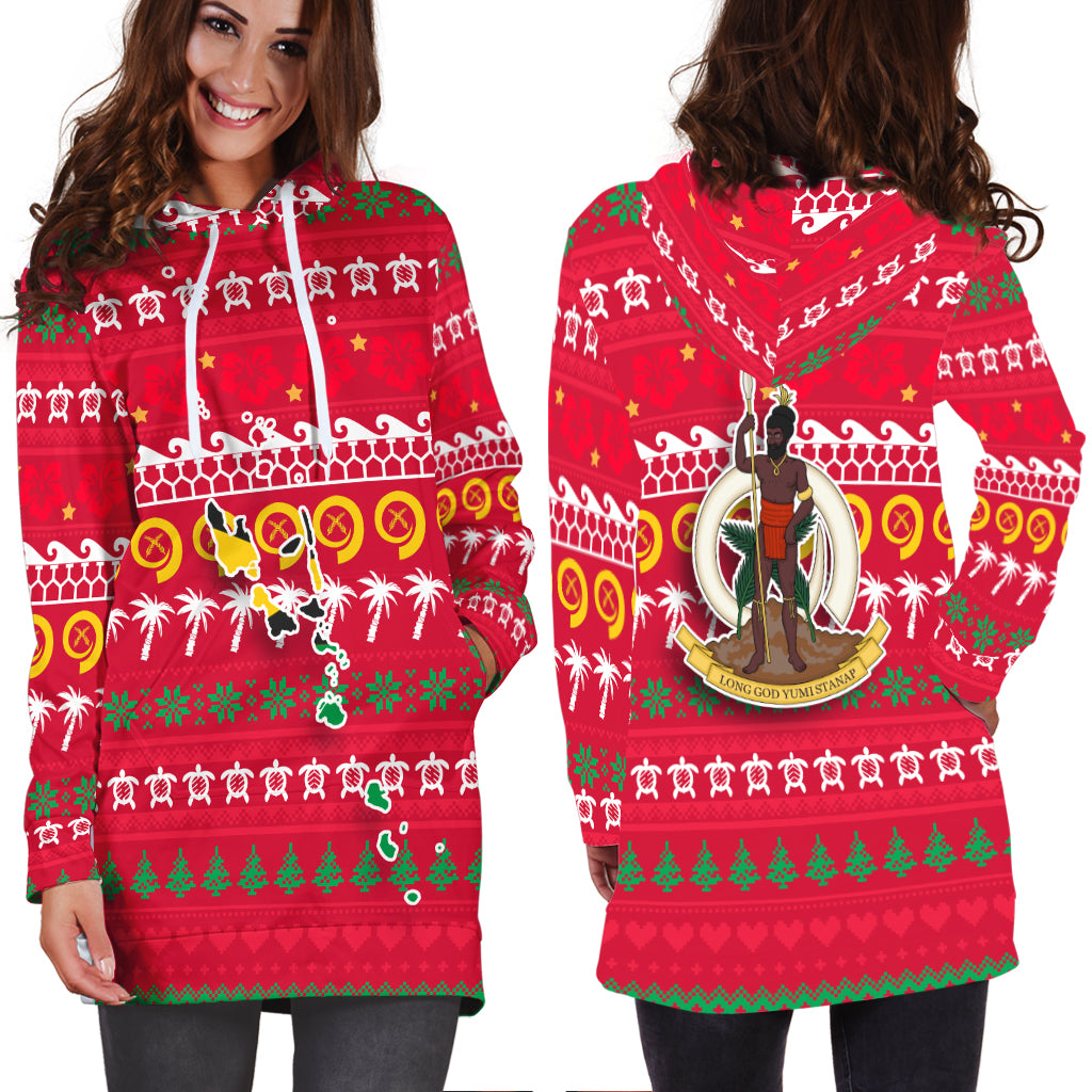 Vanuatu Christmas Hoodie Dress - Ugly Christmas - LT12 - Polynesian Pride