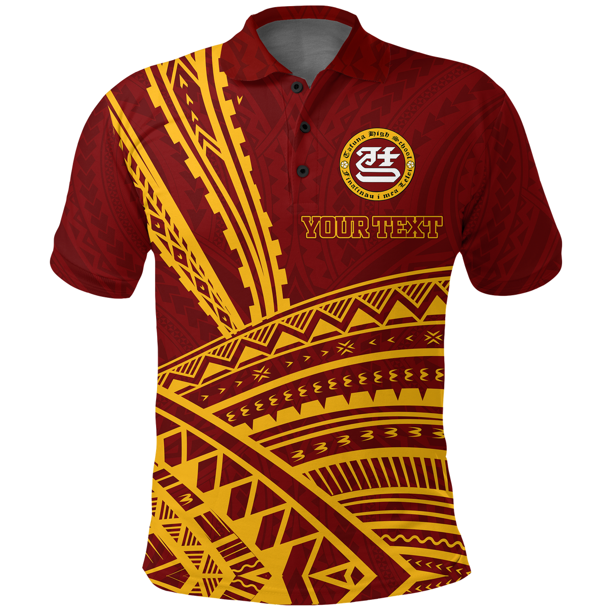 Custom Tafuna High School American Samoa Pride Polo Shirt LT12 Unisex Red - Polynesian Pride