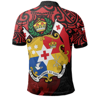 Tonga Polo Shirt Tongan Flag Coat Of Arms Pride - Polynesian Pride