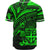 Fiji Baseball Shirt - Green Color Cross Style - Polynesian Pride