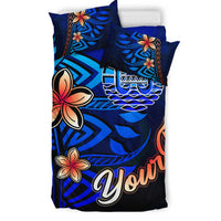 Tahiti Custom Personalised Bedding Set - Vintage Tribal Mountain - Polynesian Pride