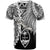 Guam Polynesian T Shirt Tribal Wave Tattoo White - Polynesian Pride