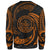 Palau Polynesian Custom Personalised Sweater - Orange Tribal Wave - Polynesian Pride
