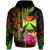 Wallis and Futuna Polynesian Zip up Hoodie Hibiscus and Banana Leaves Unisex Reggae - Polynesian Pride