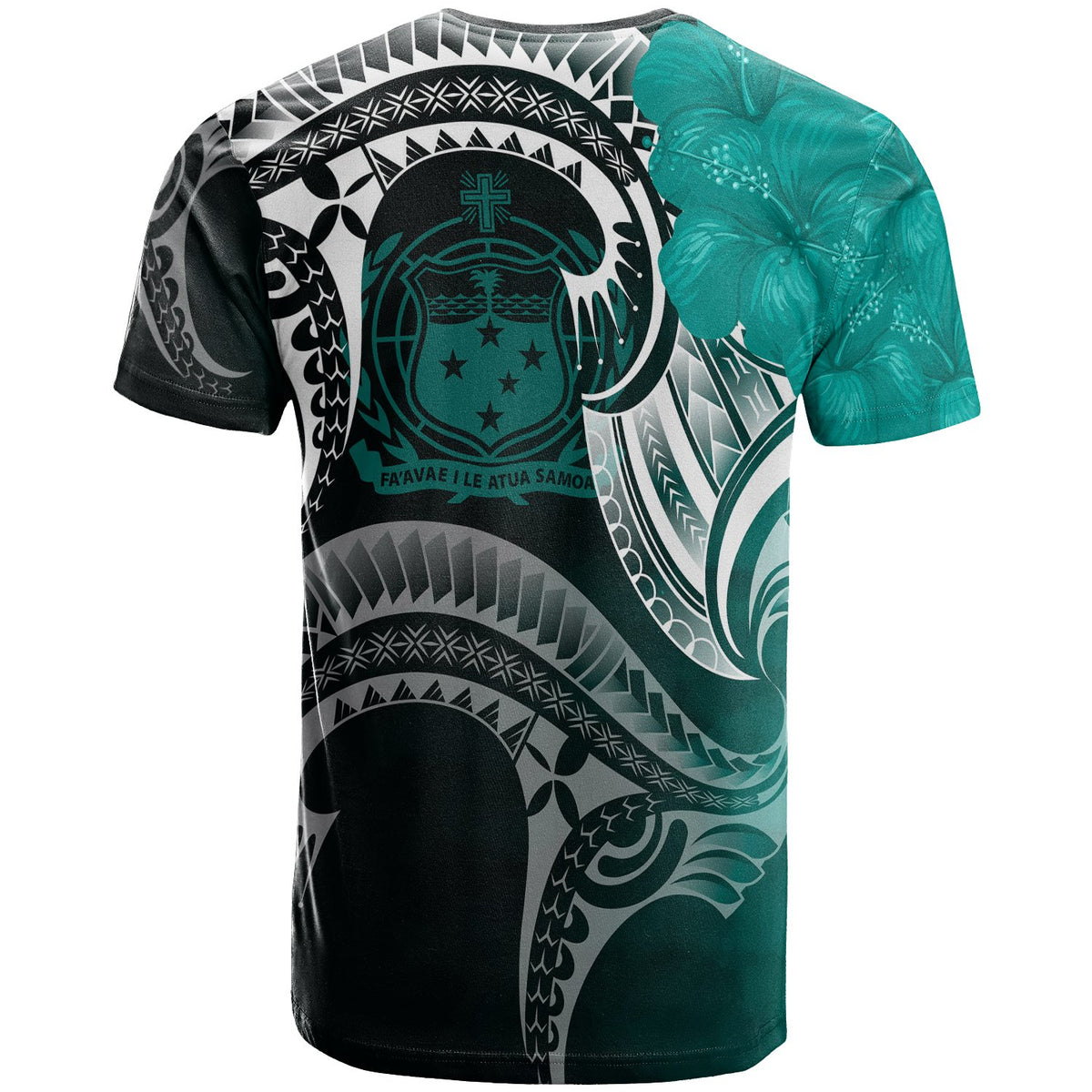 Samoa T Shirt Samoan Seal Wave Style (Green) - Polynesian Pride