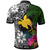 Papua New Guinea Custom Polo Shirt Turtle Plumeria Banana Leaf - Polynesian Pride