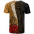 Tonga Polynesian T Shirt Coat of Arms With Hibiscus Gold - Polynesian Pride