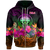 Federated States of Micronesia Zip up Hoodie Summer Hibiscus Unisex Reggae - Polynesian Pride