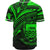 Tuvalu Baseball Shirt - Green Color Cross Style - Polynesian Pride