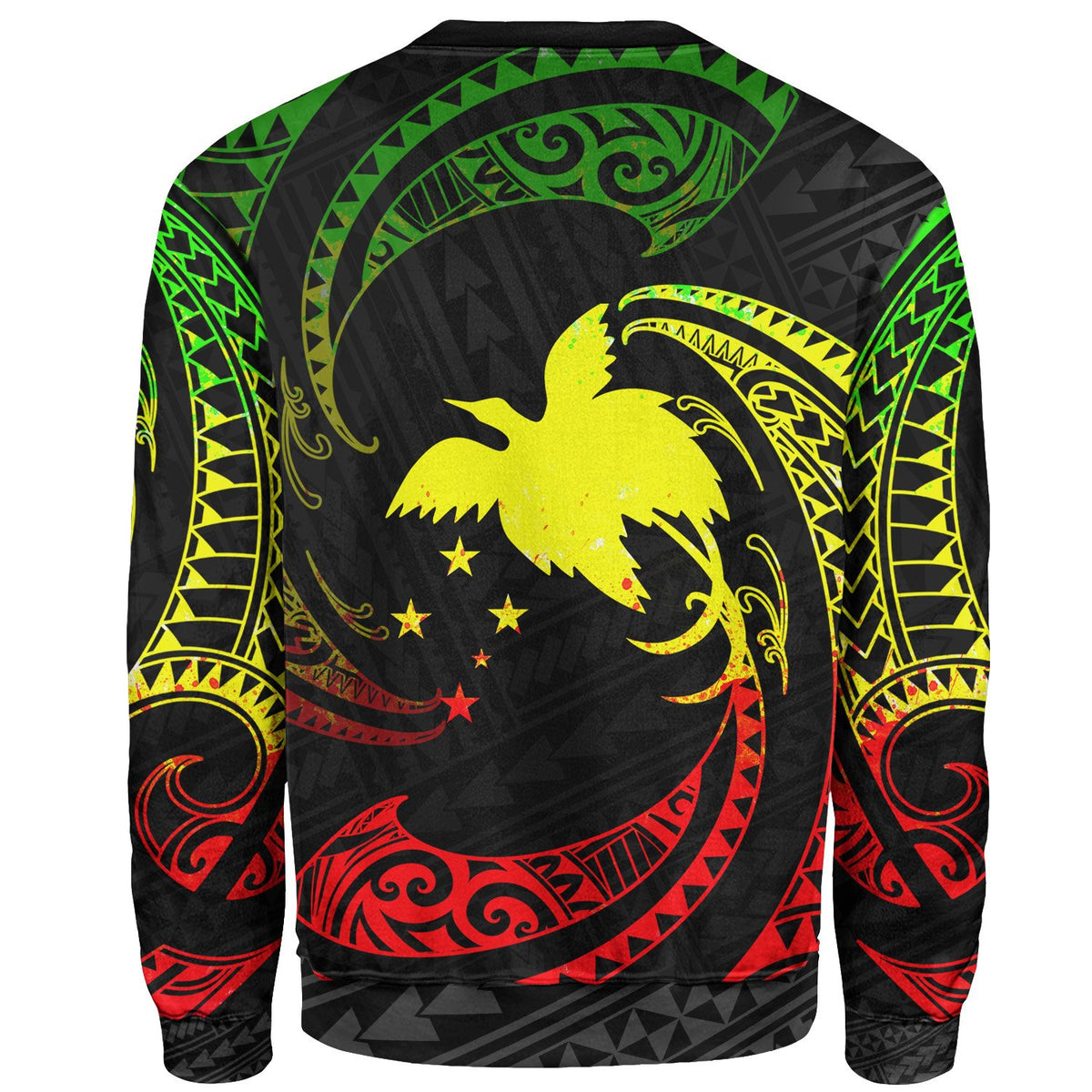 Papua New Guinea Polynesian Sweater - Reggae Tribal Wave - Polynesian Pride