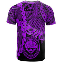 Federated States of Micronesia T Shirt Tribal Wave Tattoo Purple - Polynesian Pride