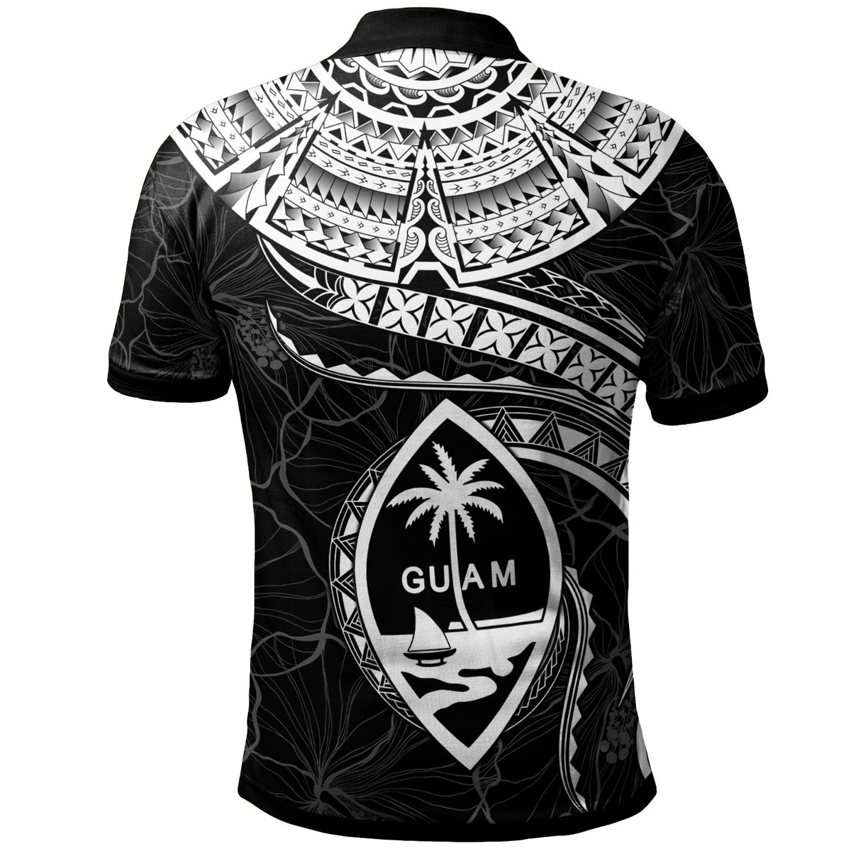 Guam Polynesian Custom Polo Shirt Guam Waves (White) - Polynesian Pride