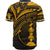 New Caledonia Baseball Shirt - Gold Color Cross Style - Polynesian Pride
