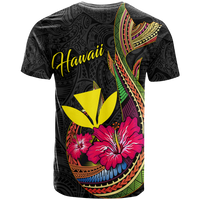 Hawaii Polynesian Fish Hook Hibiscus T Shirt LT12 - Polynesian Pride