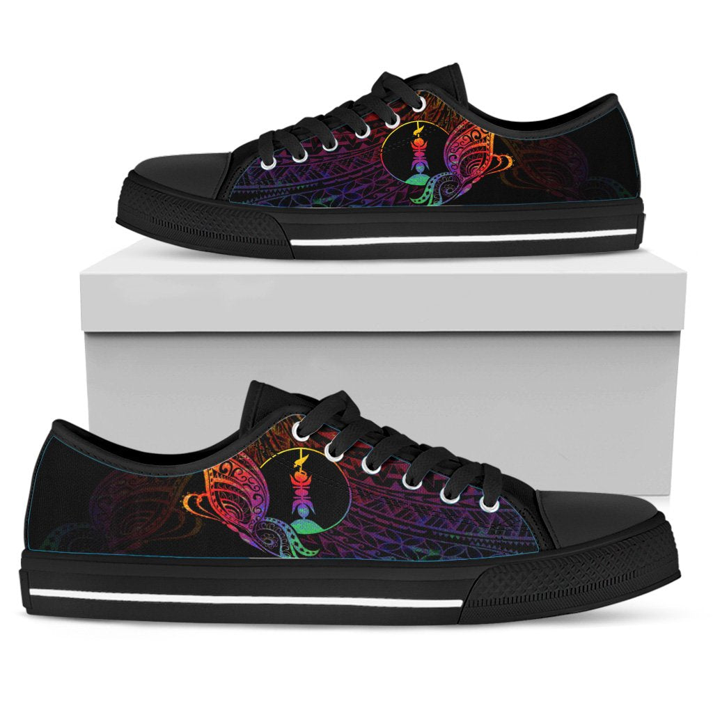 New Caledonia Low Top Shoes - Butterfly Polynesian Style - Polynesian Pride