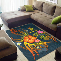 New Caledonia Polynesian Area Rug - Legend of New Caledonia (Blue) - Polynesian Pride