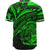 Nauru Baseball Shirt - Green Color Cross Style - Polynesian Pride