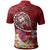 Guam Custom Polo Shirt Turtle Plumeria (Red) - Polynesian Pride