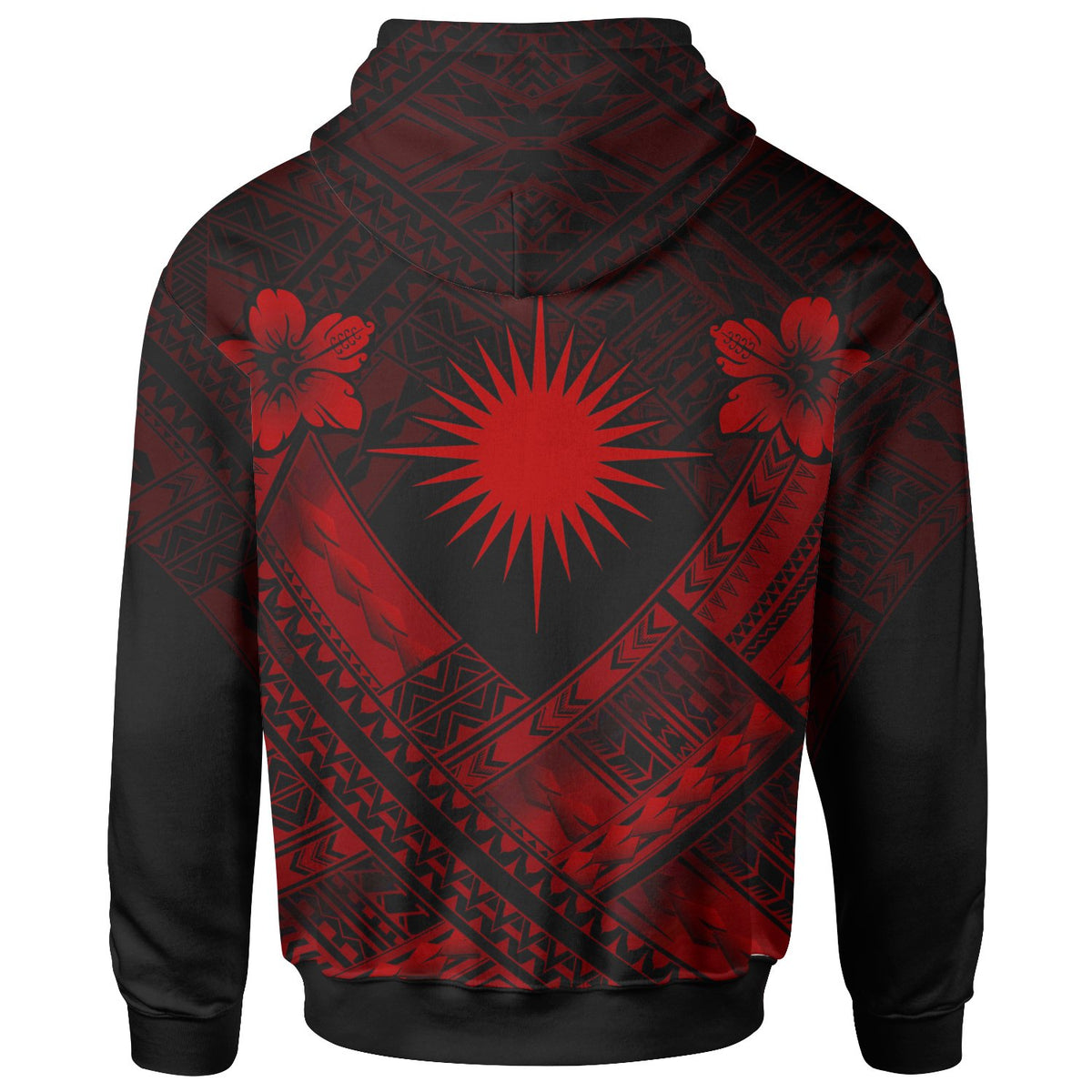 Marshall Islands Polynesian Zip up Hoodie Marshall Islands Red Flag Camisole Hibiscus Style - Polynesian Pride