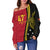 Papua New Guinea Independence Anniversary Polynesian Tribal Women Off Shoulder Sweater - LT12 - Polynesian Pride