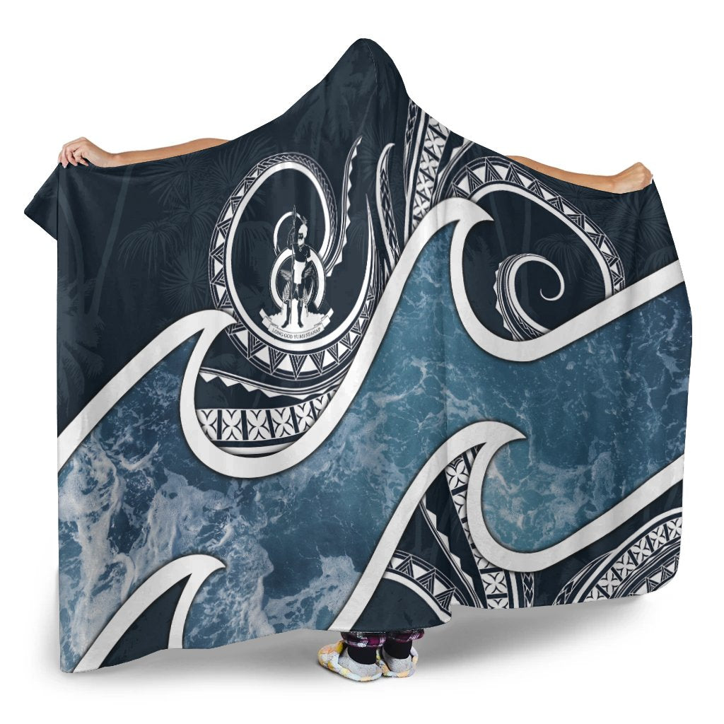 Vanuatu Polynesian Hooded Blanket - Ocean Style - Polynesian Pride