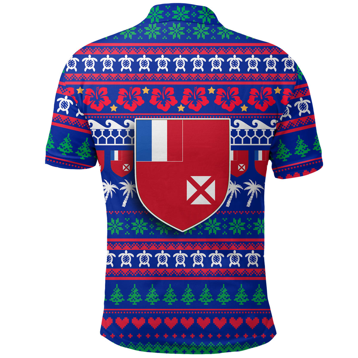 Wallis and Futuna Christmas Polo Shirt Ugly Christmas LT12 - Polynesian Pride
