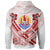 Tahiti Polynesian Zip up Hoodie Tahiti Flag Camisole Hibiscus Style - Polynesian Pride