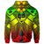 Guam Polynesian Zip up Hoodie Guam Reggae Seal with Polynesian Tattoo - Polynesian Pride