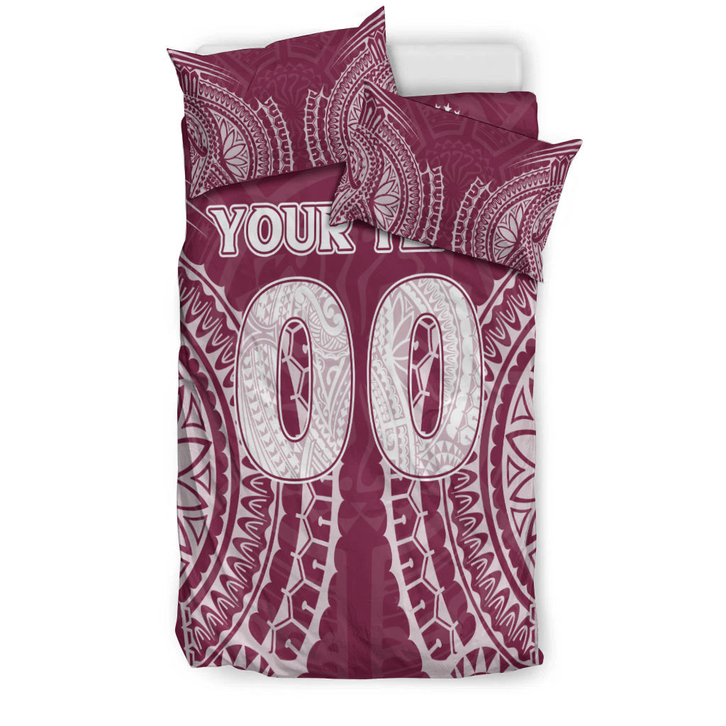 (Custom Personalised) Cook Islands Mangaia Bedding Set - Tribal Pattern - LT12 - Polynesian Pride