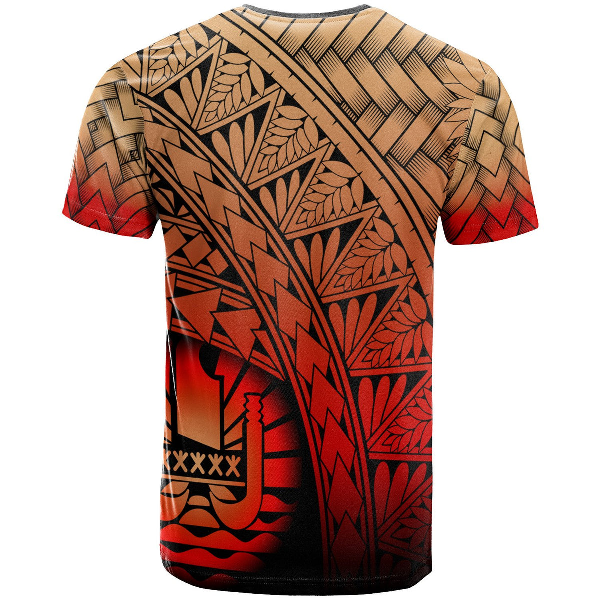 Tahiti Polynesian T Shirt Plumeria Tattoo Tribal - Polynesian Pride