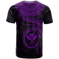 Polynesian Hawaii Kanaka Maoli Custom T Shirt Hawaiian Waves (Purple) - Polynesian Pride
