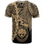 Federated States of Micronesia T Shirt Tribal Wave Tattoo Gold - Polynesian Pride