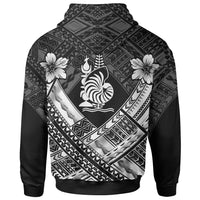 New Caledonia Polynesian Hoodie New Caledonia White Seal Camisole Hibiscus Style - Polynesian Pride