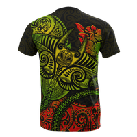 Hawaii T Shirt Polynesian Hibiscus Manta Ray - Polynesian Pride
