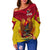 Papua New Guinea Rugby Kumul Pride Women Off Shoulder Sweater - LT2 - Polynesian Pride