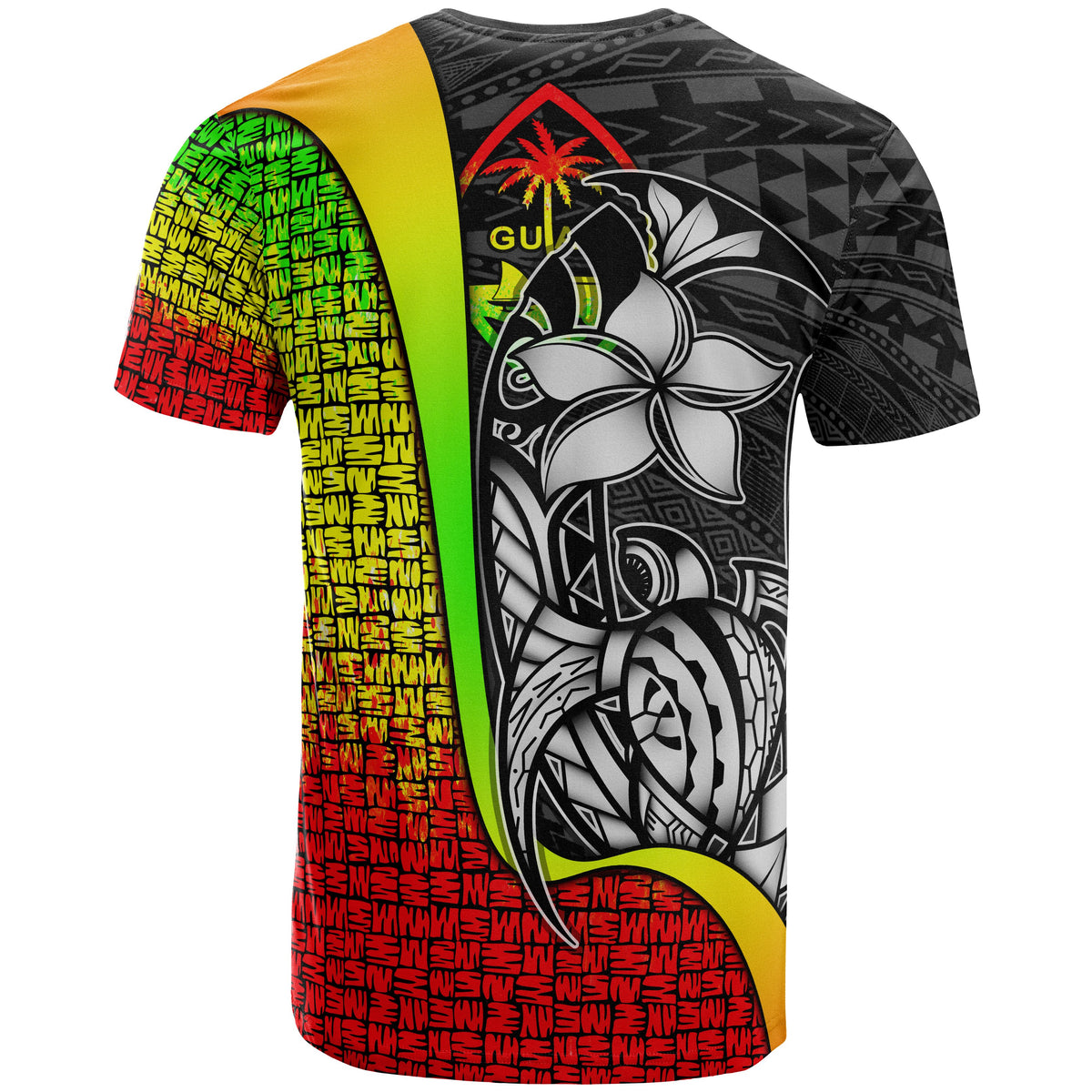 Guam Polynesian Custom T Shirt Reggae Turtle with Hook - Polynesian Pride