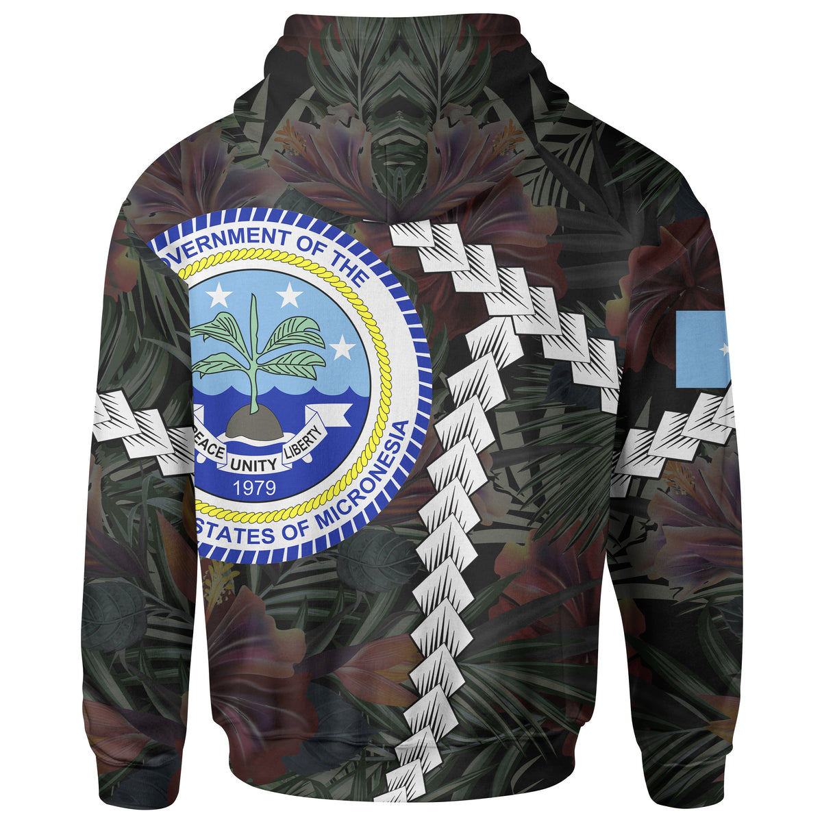 Federated States of Micronesia Zip up Hoodie Chain Polynesian - Polynesian Pride