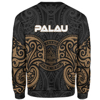 Palau Polynesian Custom Personalised Sweater - Spirit Style Gold - Polynesian Pride