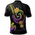 Guam Custom Polo Shirt Plumeria Flowers with Spiral Patterns - Polynesian Pride