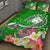 Fiji Quilt Bed Set - Turtle Plumeria (Green)
