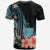 Kiribati Custom T Shirt Turquoise Polynesian Hibiscus Pattern Style - Polynesian Pride