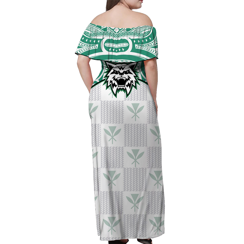Hawaii Kanaka Konawaena High School Off Shoulder Long Dress - LT12 - Polynesian Pride