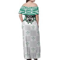 Hawaii Kanaka Konawaena High School Off Shoulder Long Dress - LT12 - Polynesian Pride