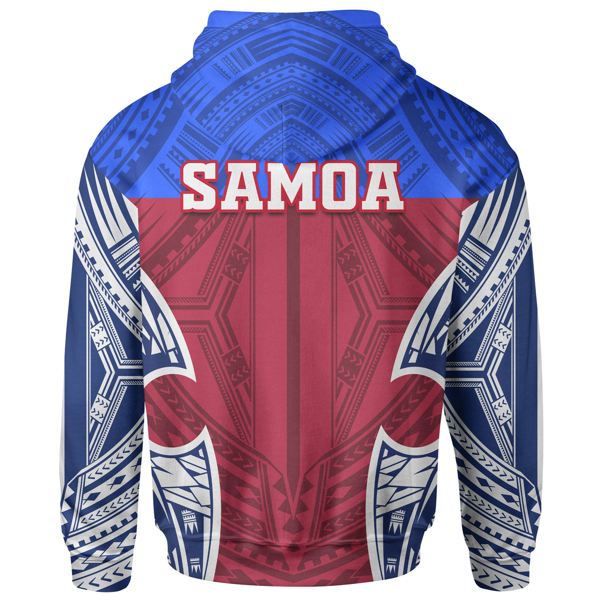Samoa Polynesian Hoodie Samoan Pattern With Seal - Polynesian Pride
