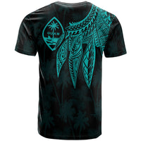 Guam Custom T Shirt Polynesian Wings (TurQuoiSe) - Polynesian Pride