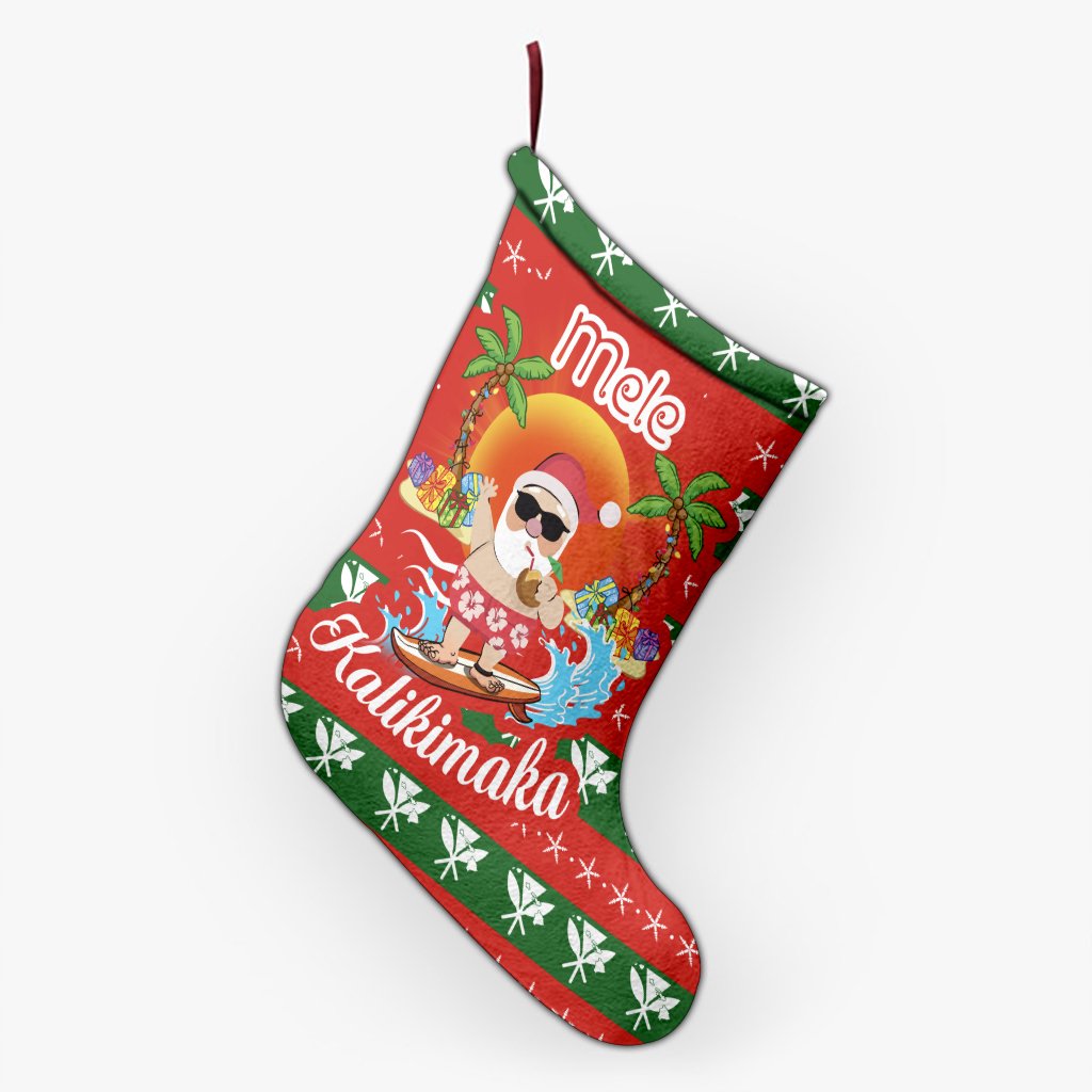 Hawaii Mele Kalikimaka Christmas Stocking - Show Style - AH - Polynesian Pride